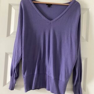 Ann Taylor Lavender V-Neck Sweater
